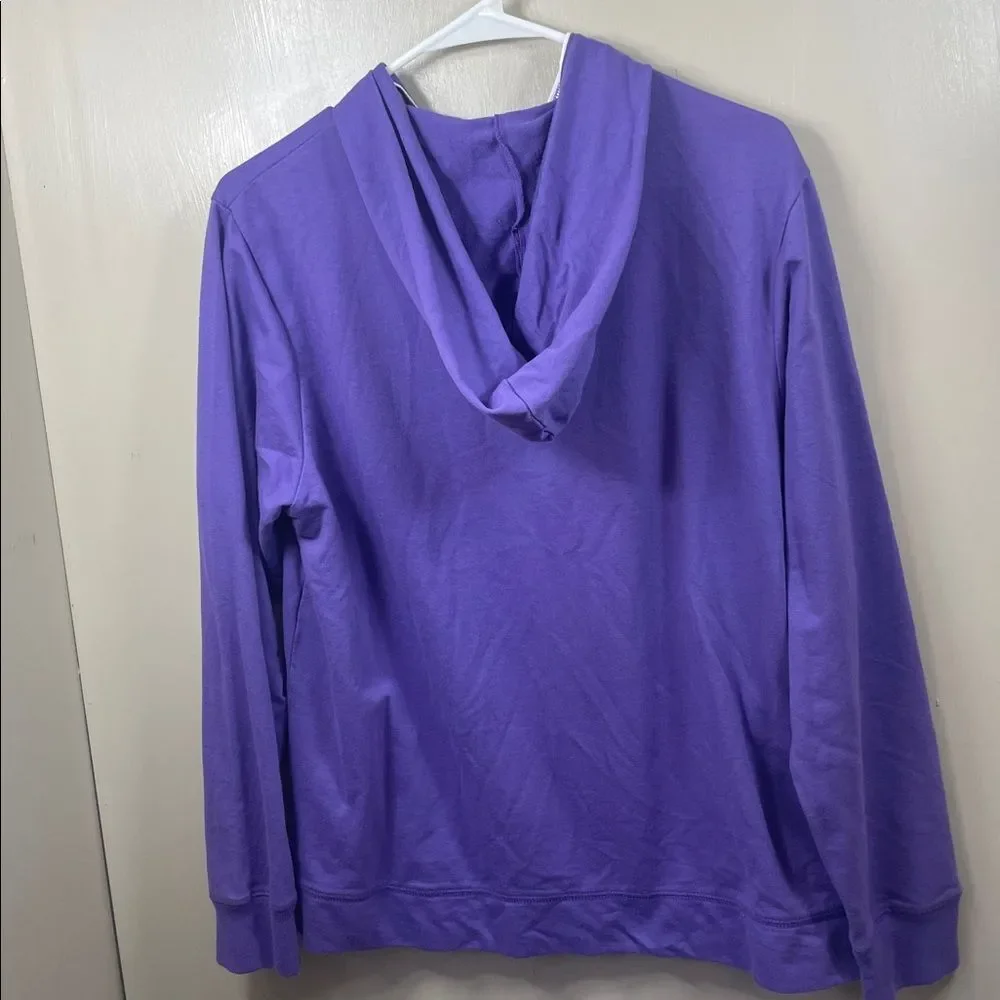 Erika Violet Zip Hoodie with White Trim
